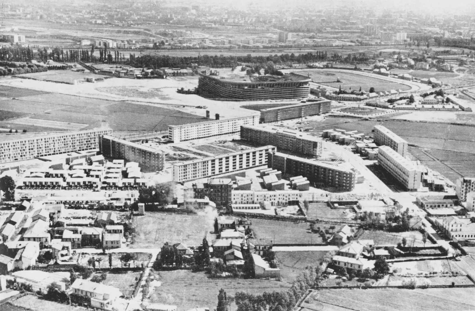 Harar, via San Giusto e lo stadio, 1953–57